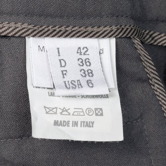 Brunello Cucinelli Grey Wool Double-Button-Fly Trousers - Picture 10 of 12